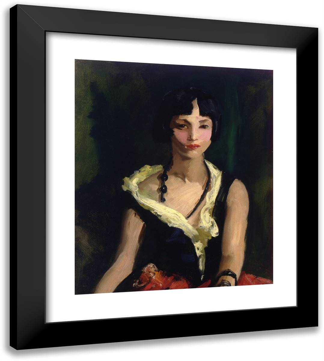 Francisquita 20x22 Black Modern Wood Framed Art Print Poster by Henri, Robert