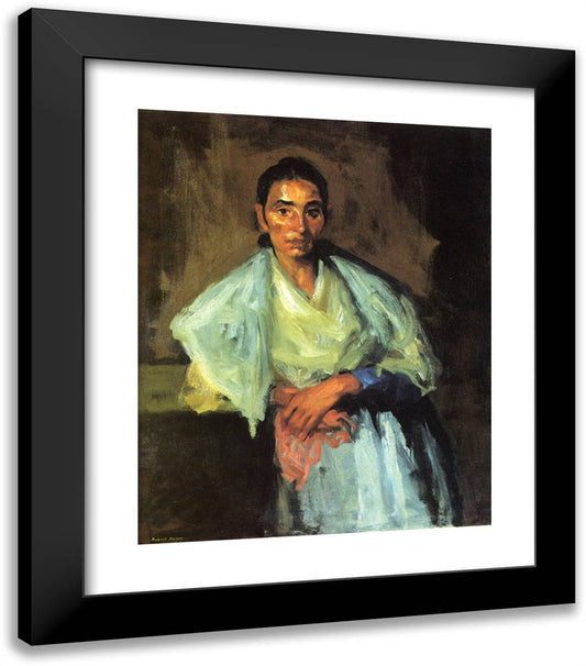 Gypsy 20x23 Black Modern Wood Framed Art Print Poster by Henri, Robert