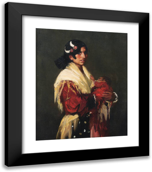Gypsy Mother (Maria Y Consuelo)  20x23 Black Modern Wood Framed Art Print Poster by Henri, Robert