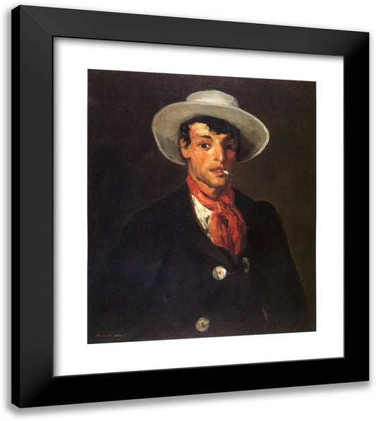 Gypsy with Cigarette  20x23 Black Modern Wood Framed Art Print Poster by Henri, Robert