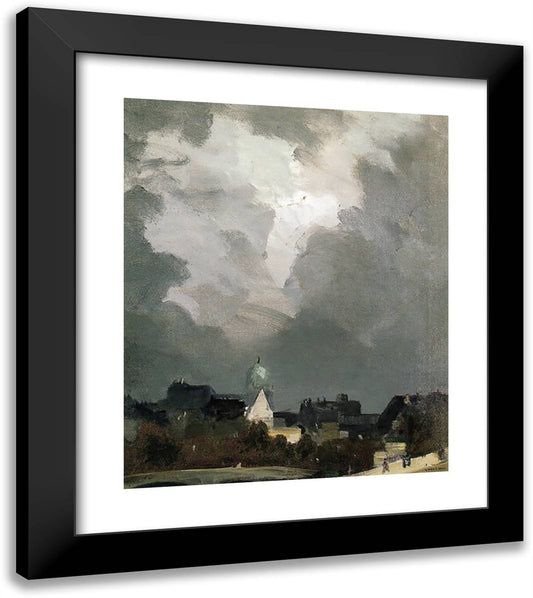 In Amsterdam 20x23 Black Modern Wood Framed Art Print Poster by Henri, Robert