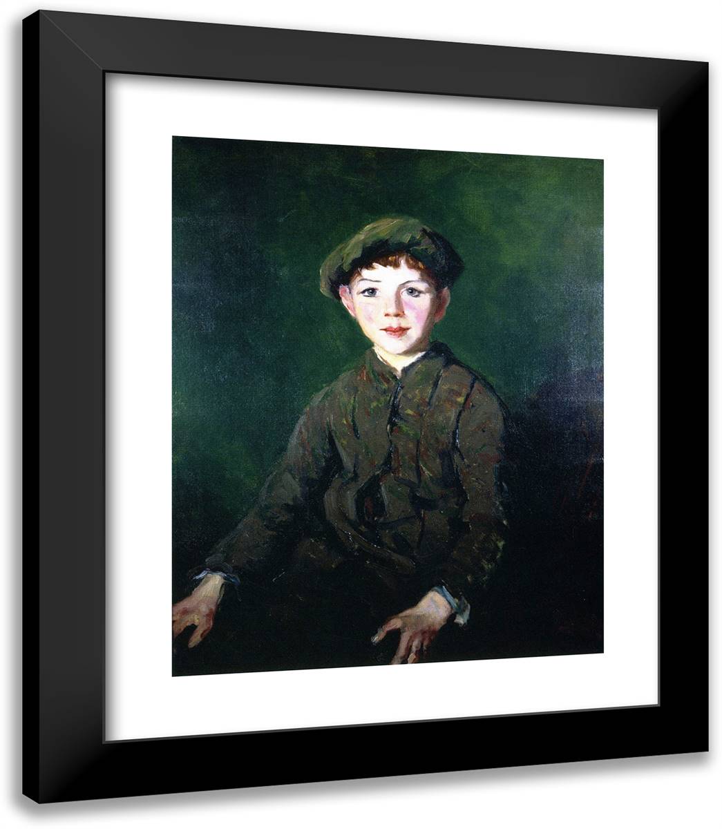 Irish Lad 20x23 Black Modern Wood Framed Art Print Poster by Henri, Robert