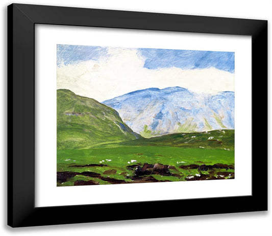 Irish Landscape 23x20 Black Modern Wood Framed Art Print Poster by Henri, Robert