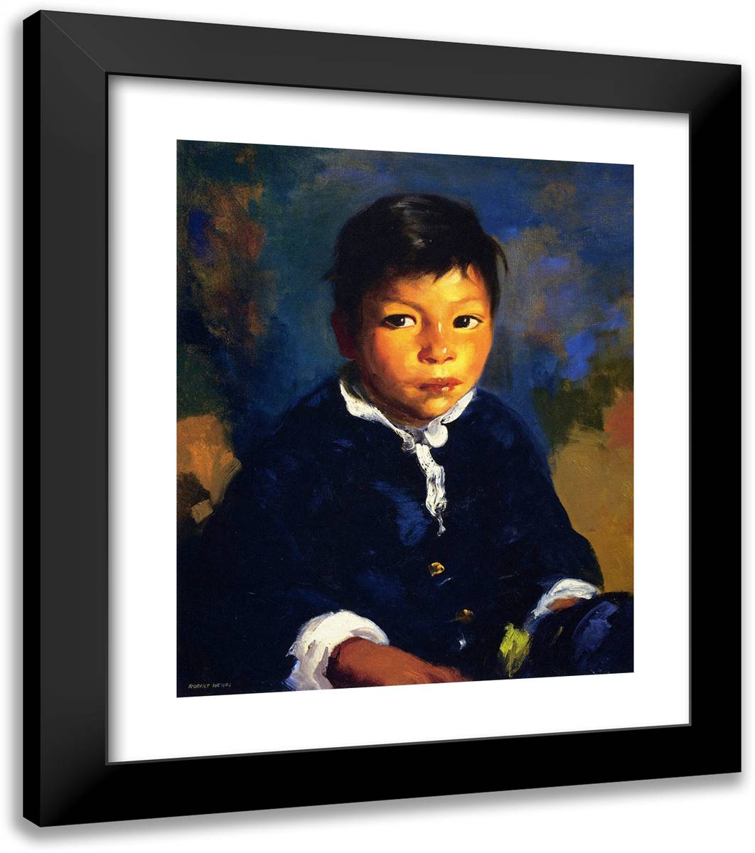 Juanita (Also Known as Little Half Breed) 20x23 Black Modern Wood Framed Art Print Poster by Henri, Robert