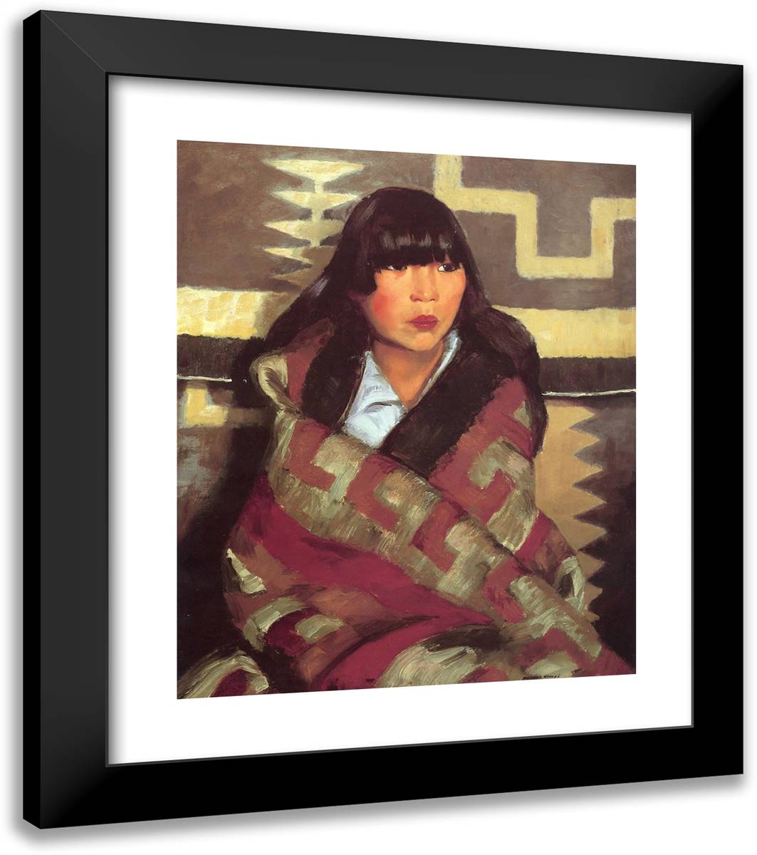 Julianita 20x23 Black Modern Wood Framed Art Print Poster by Henri, Robert