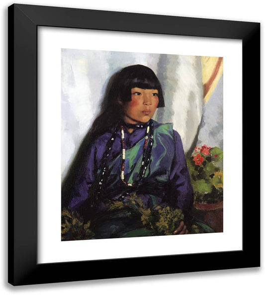 Julianita Ready for the Dance 20x22 Black Modern Wood Framed Art Print Poster by Henri, Robert
