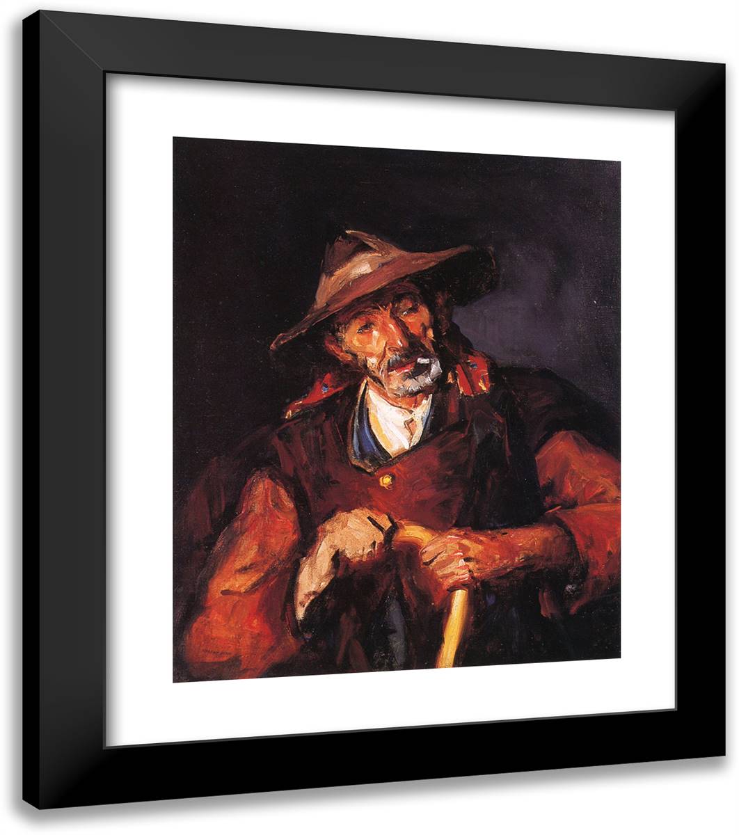 La Jartigo 20x23 Black Modern Wood Framed Art Print Poster by Henri, Robert