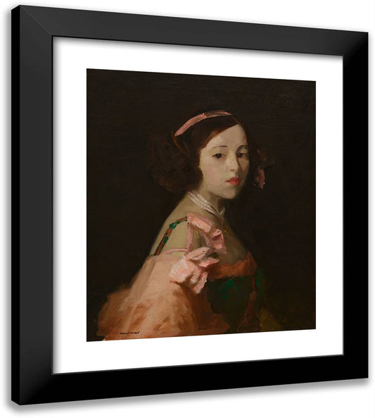 La Madrilenita 20x22 Black Modern Wood Framed Art Print Poster by Henri, Robert