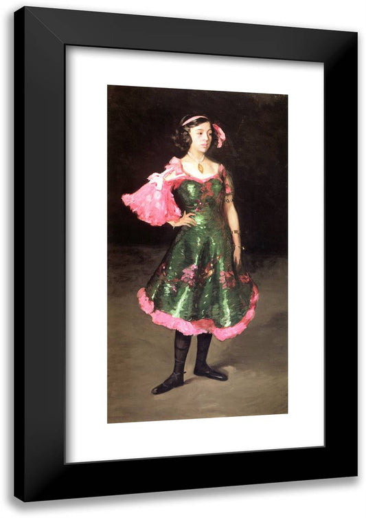 La Madrileñita  16x24 Black Modern Wood Framed Art Print Poster by Henri, Robert