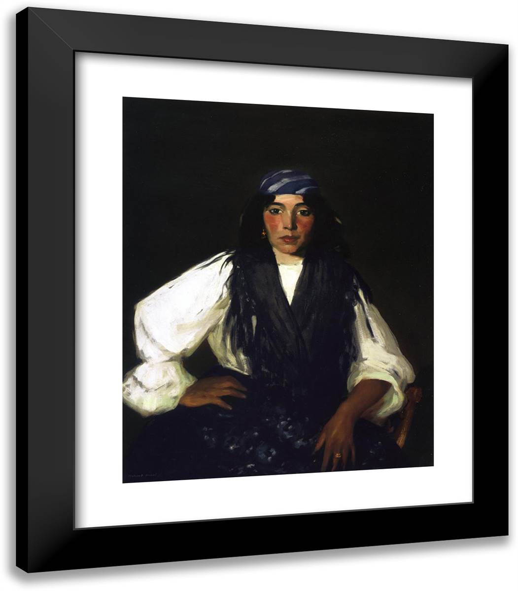 La Mora  20x23 Black Modern Wood Framed Art Print Poster by Henri, Robert