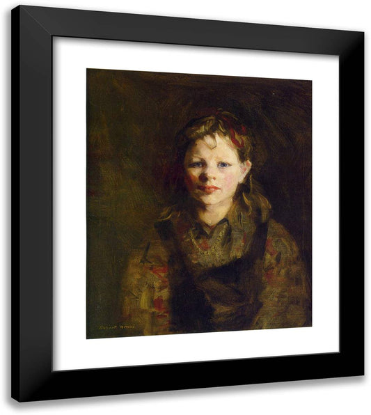 Little Dutch Girl 20x23 Black Modern Wood Framed Art Print Poster by Henri, Robert
