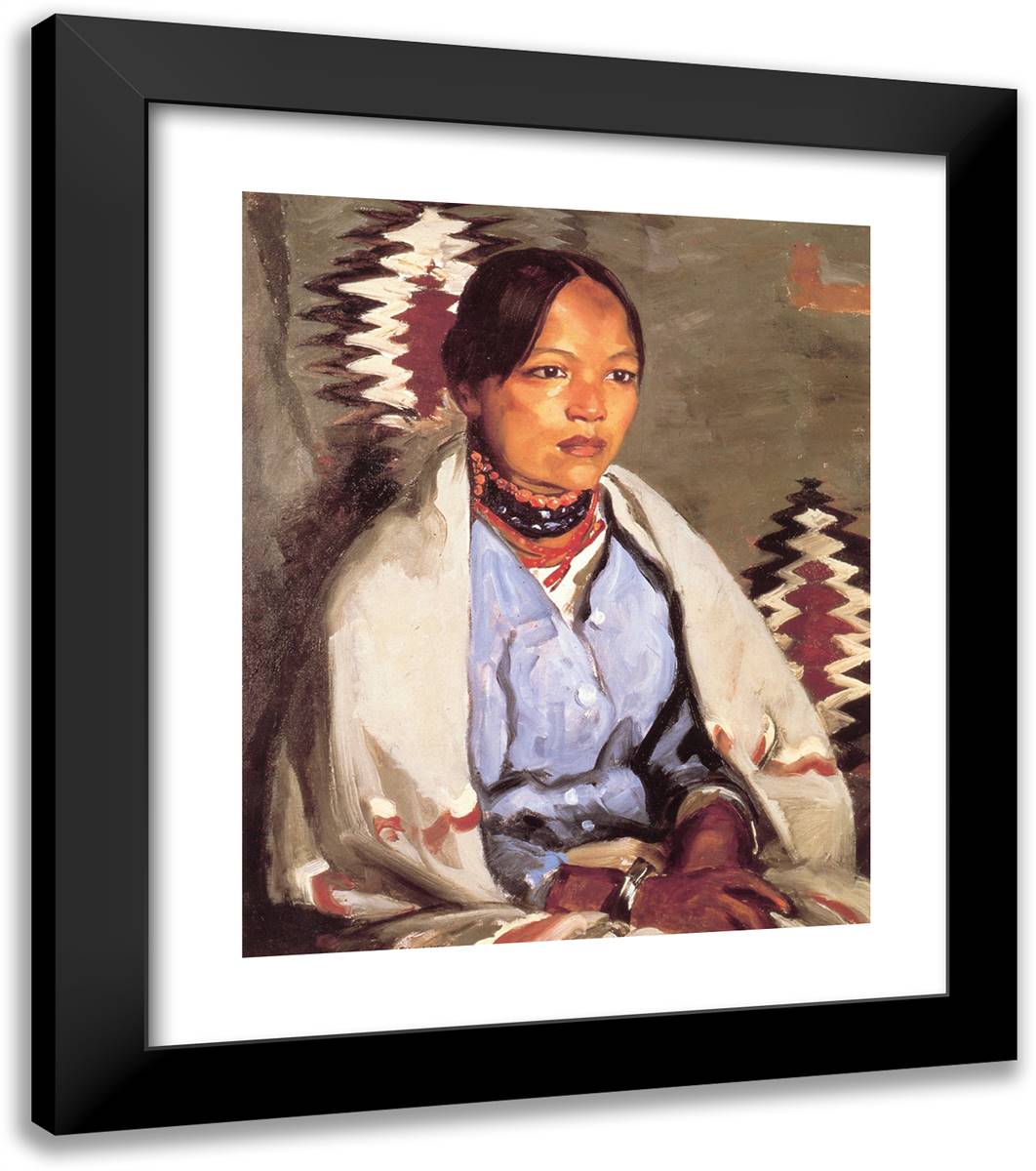 Macedonia 20x23 Black Modern Wood Framed Art Print Poster by Henri, Robert