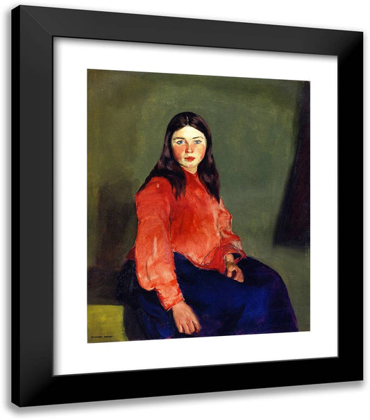 Mary of Connemara 20x23 Black Modern Wood Framed Art Print Poster by Henri, Robert