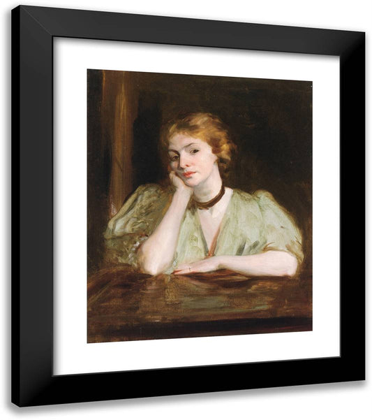 Miss Jessica Penn  20x23 Black Modern Wood Framed Art Print Poster by Henri, Robert