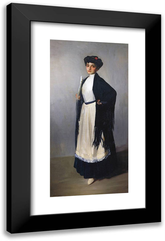 Modiste of Madrid (Also Known as Spanish Girl of Madrid) 16x24 Black Modern Wood Framed Art Print Poster by Henri, Robert