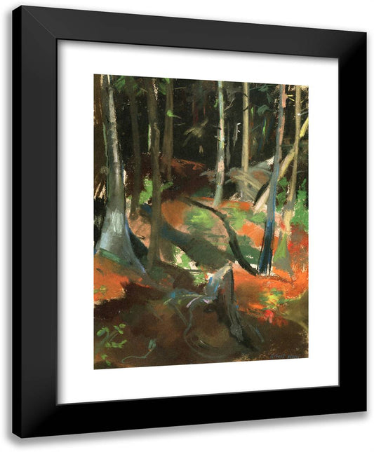 Monhegan, Maine 19x24 Black Modern Wood Framed Art Print Poster by Henri, Robert