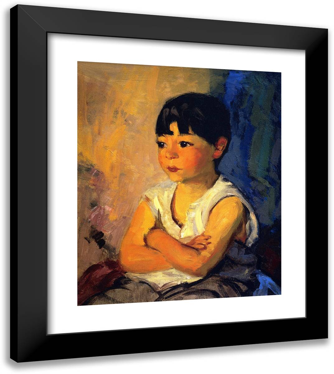 Nelson 20x23 Black Modern Wood Framed Art Print Poster by Henri, Robert