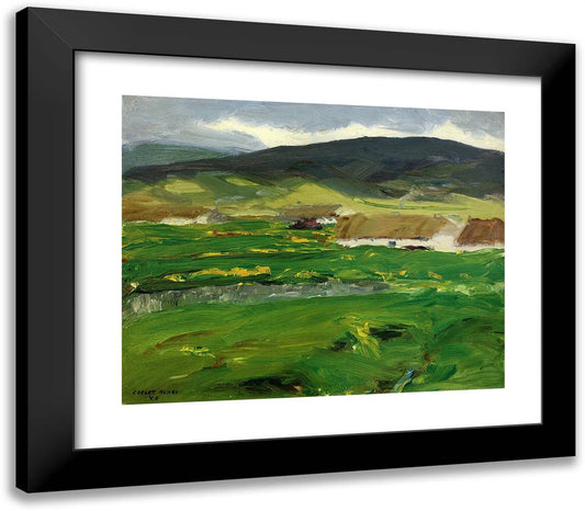 O'Malley Home (Achill Island, County Mayo, Ireland) 23x20 Black Modern Wood Framed Art Print Poster by Henri, Robert