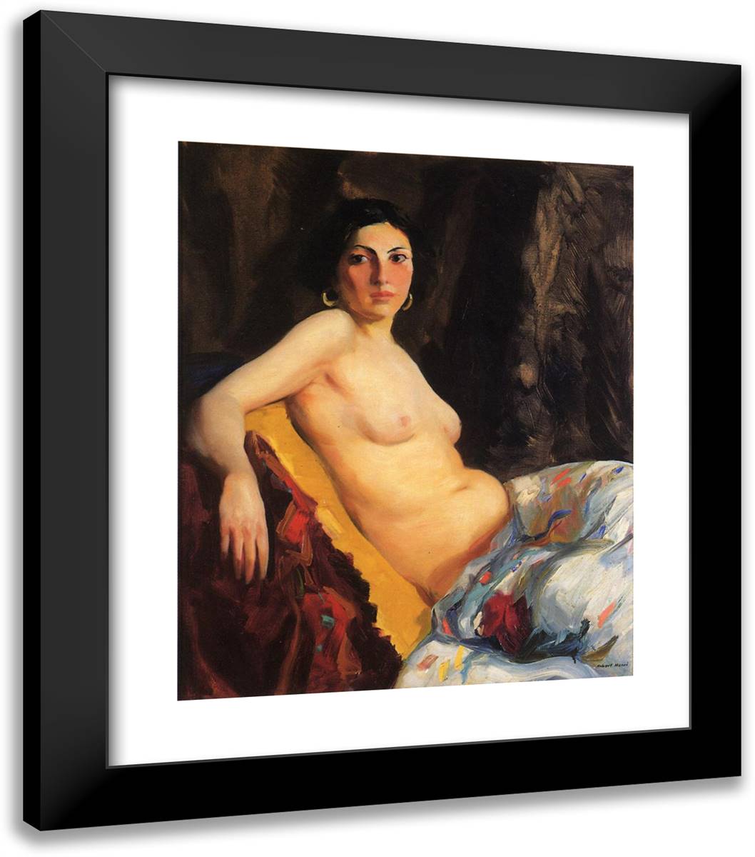 Orientale 20x23 Black Modern Wood Framed Art Print Poster by Henri, Robert