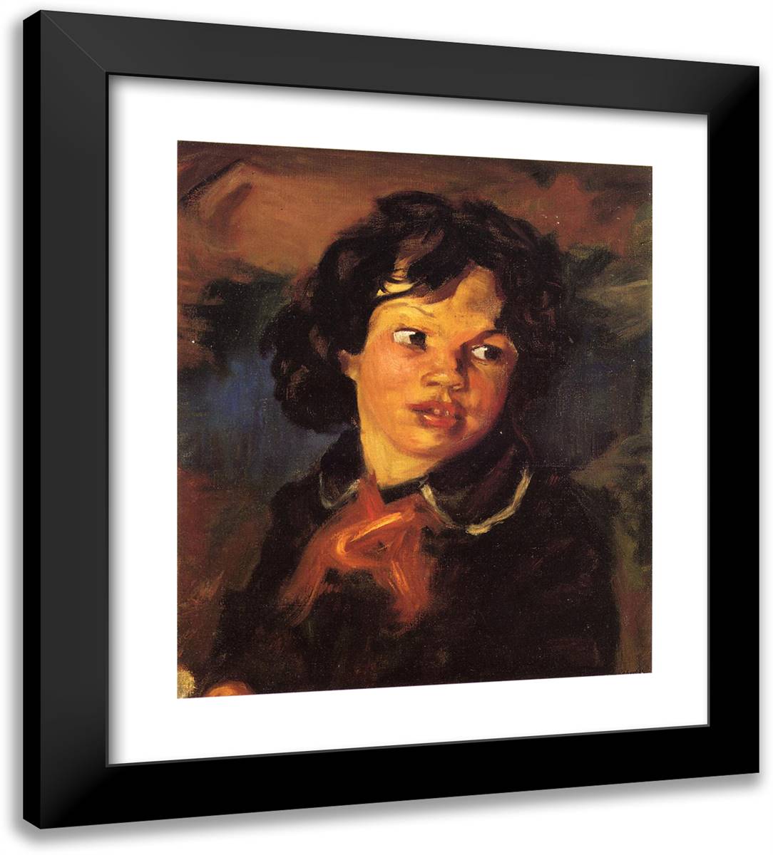 Patience  20x22 Black Modern Wood Framed Art Print Poster by Henri, Robert
