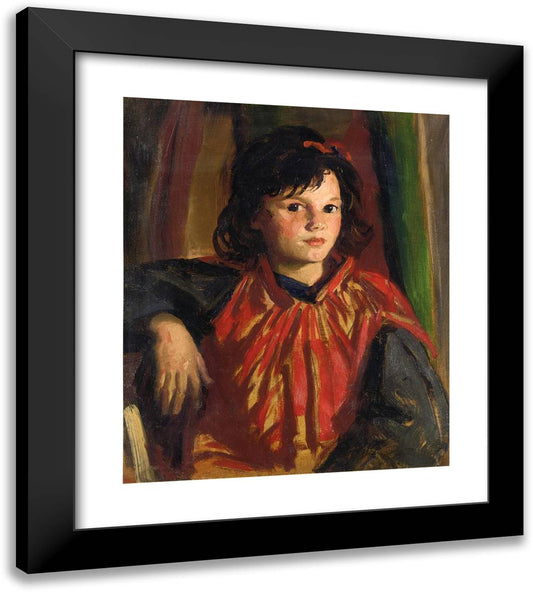 Pegeen 20x22 Black Modern Wood Framed Art Print Poster by Henri, Robert