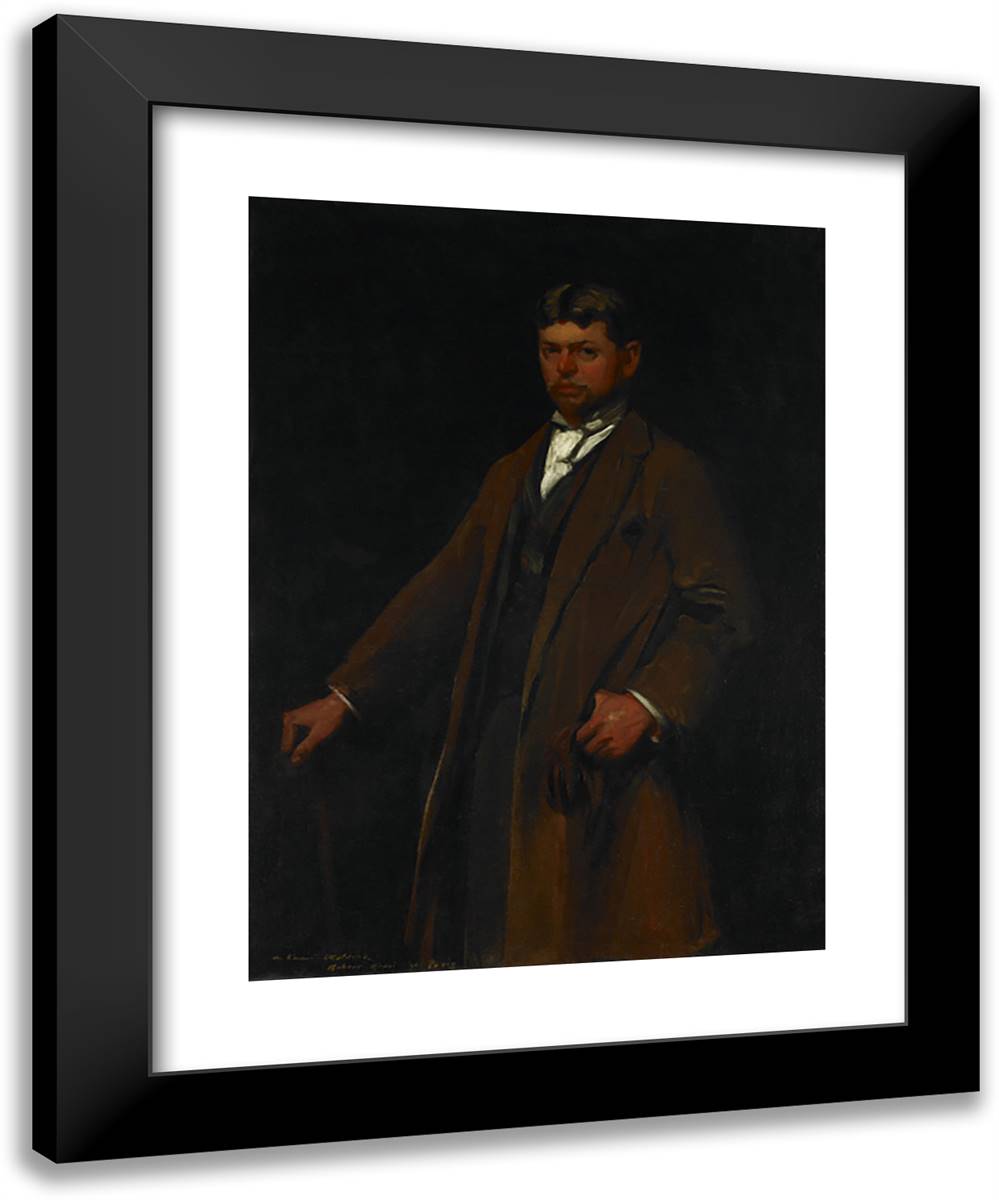 Portrait of Carl Gustav Waldeck 19x24 Black Modern Wood Framed Art Print Poster by Henri, Robert