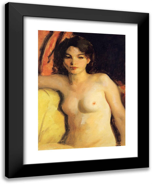 Portrait of Doris Trautman 19x24 Black Modern Wood Framed Art Print Poster by Henri, Robert