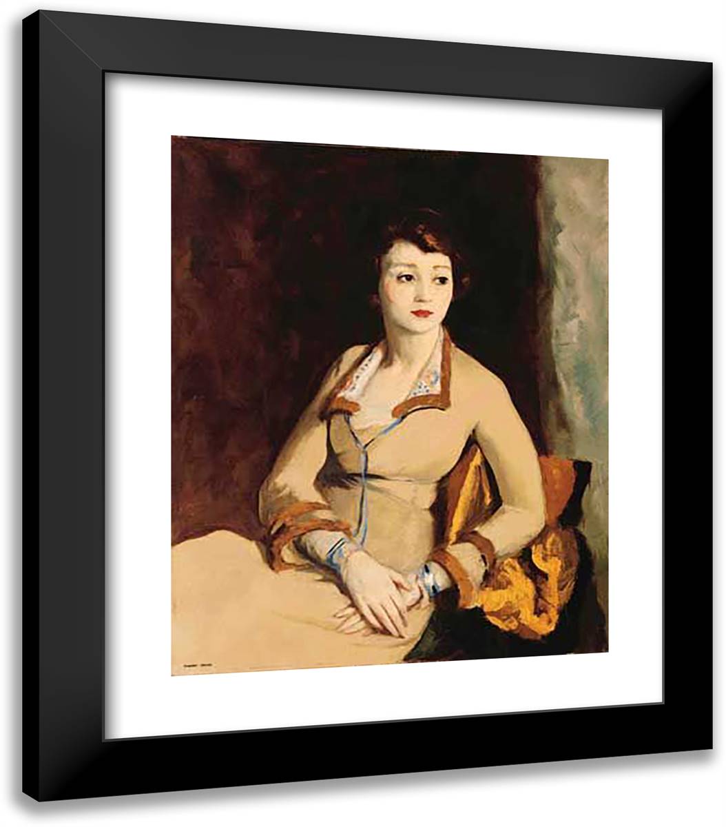 Portrait of Fay Bainter 20x23 Black Modern Wood Framed Art Print Poster by Henri, Robert