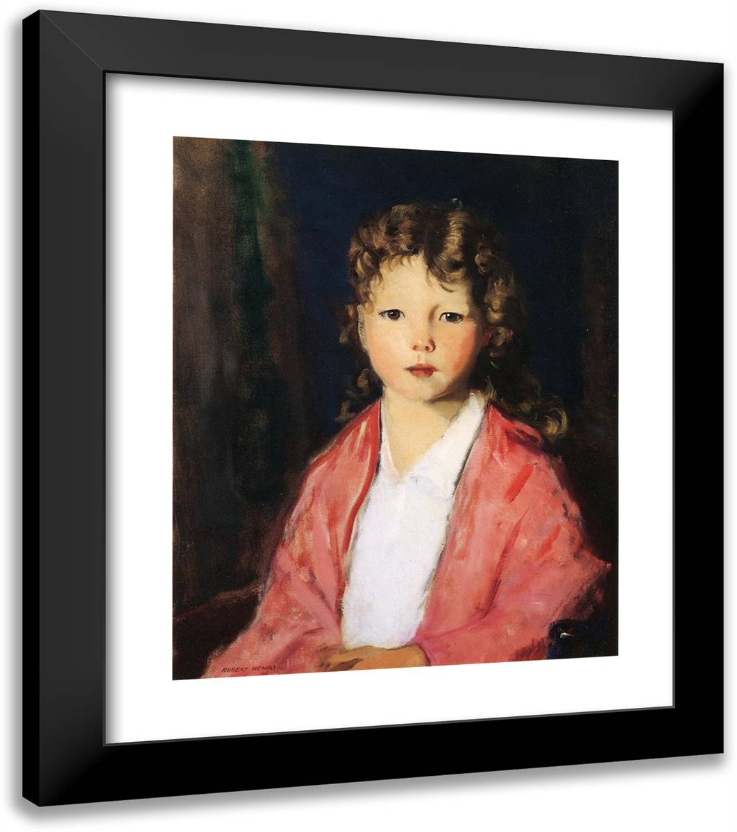 Portrait of Jean Mcvitty 20x23 Black Modern Wood Framed Art Print Poster by Henri, Robert