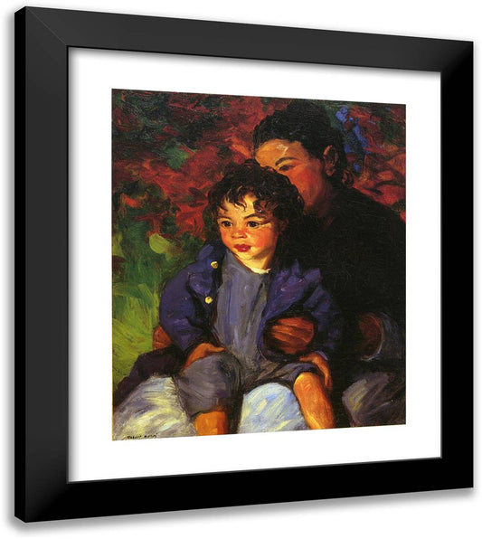 Sammy and His Mother 20x23 Black Modern Wood Framed Art Print Poster by Henri, Robert