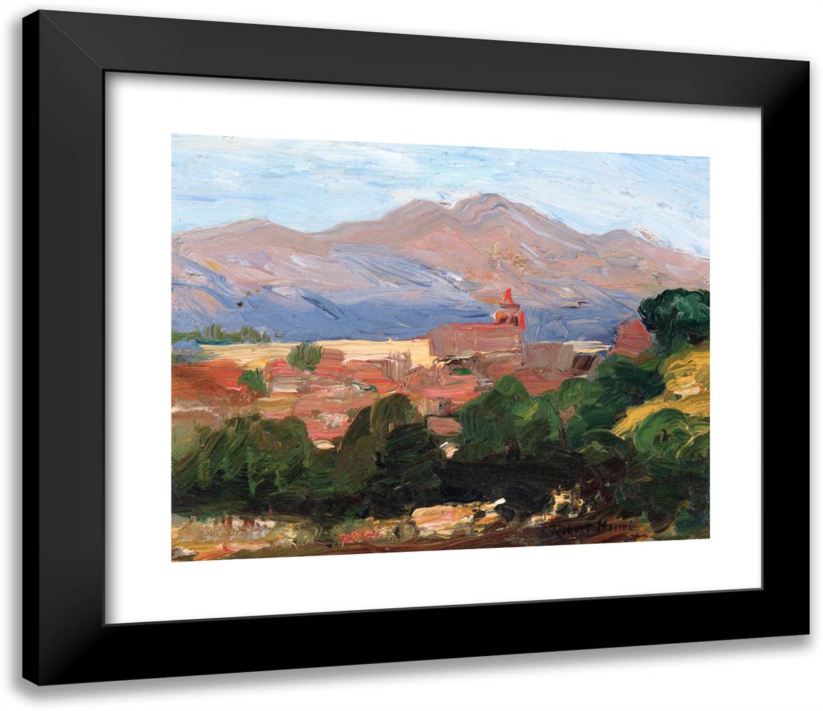 Segovia, Spain  23x20 Black Modern Wood Framed Art Print Poster by Henri, Robert