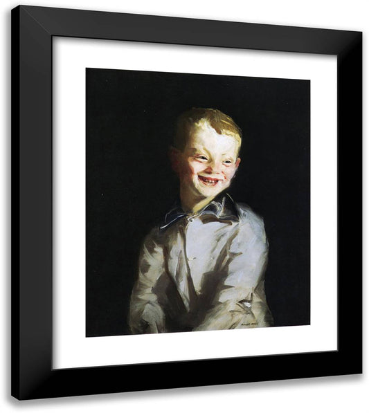 The Laughing Boy (Jobie)  20x23 Black Modern Wood Framed Art Print Poster by Henri, Robert