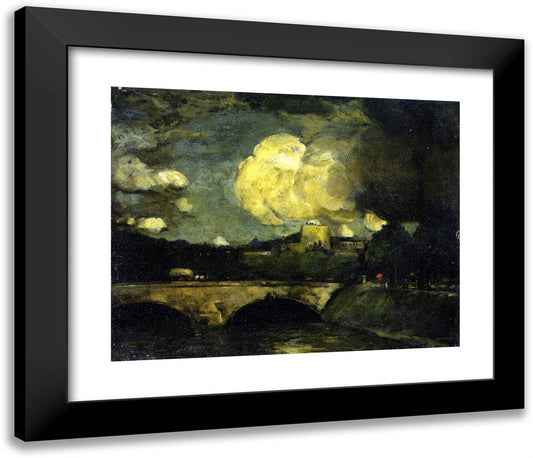 The Rain Clouds (Paris)  23x20 Black Modern Wood Framed Art Print Poster by Henri, Robert