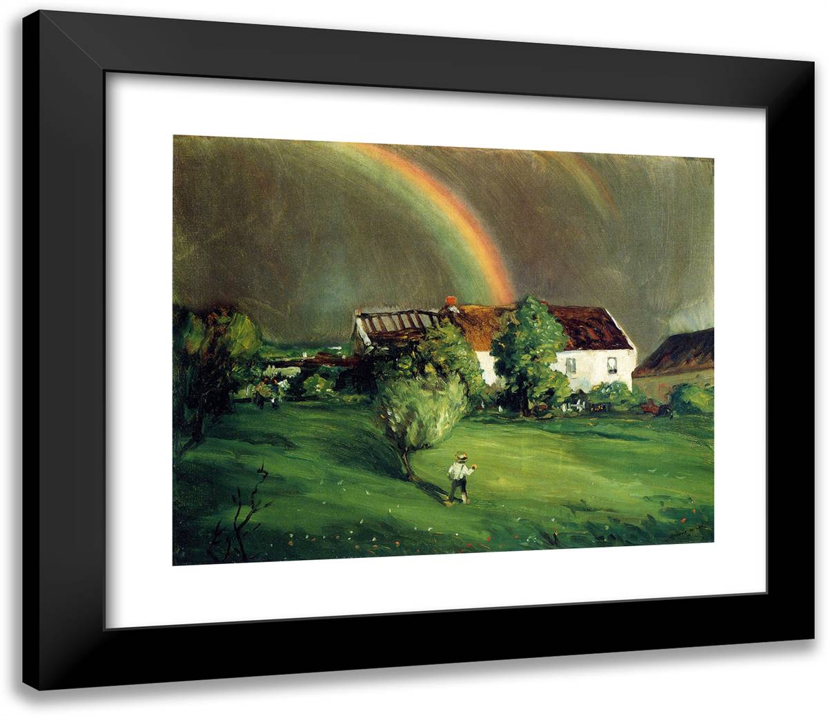 The Rainbow, Hormandie  23x20 Black Modern Wood Framed Art Print Poster by Henri, Robert