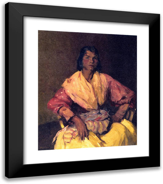 The Spanish Gypsy  20x23 Black Modern Wood Framed Art Print Poster by Henri, Robert