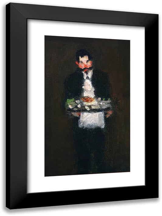 The Waiter 17x24 Black Modern Wood Framed Art Print Poster by Henri, Robert