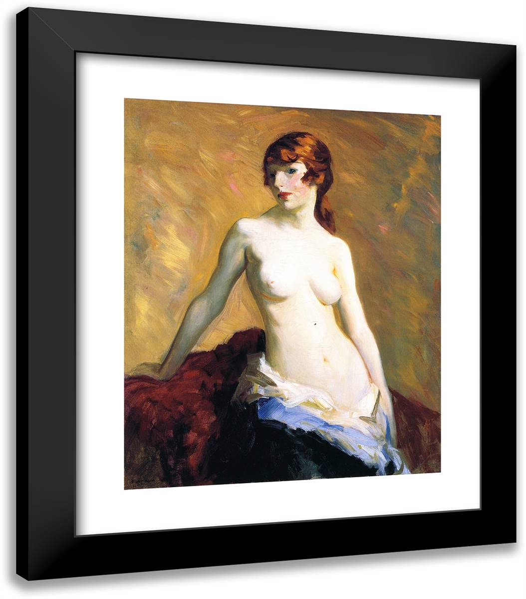 The Young Girl  20x23 Black Modern Wood Framed Art Print Poster by Henri, Robert