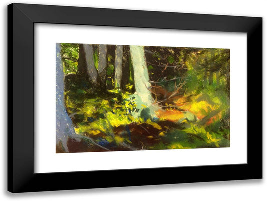 Under the Trees - Monhegan 24x18 Black Modern Wood Framed Art Print Poster by Henri, Robert