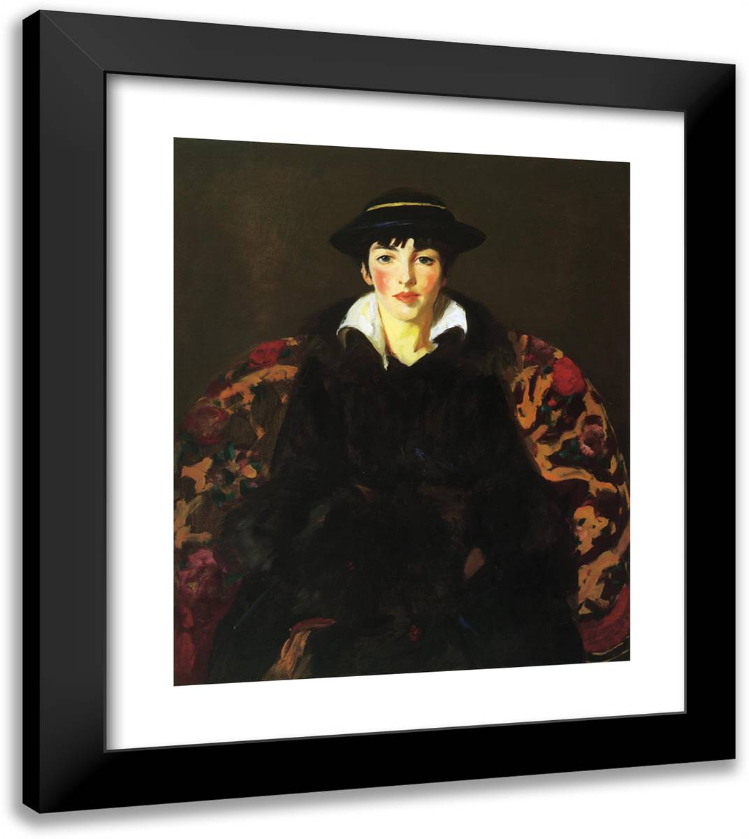 Viv (New York) 20x23 Black Modern Wood Framed Art Print Poster by Henri, Robert