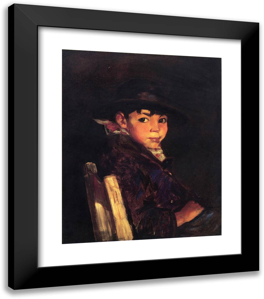 Young Sport (Francisco) 20x23 Black Modern Wood Framed Art Print Poster by Henri, Robert