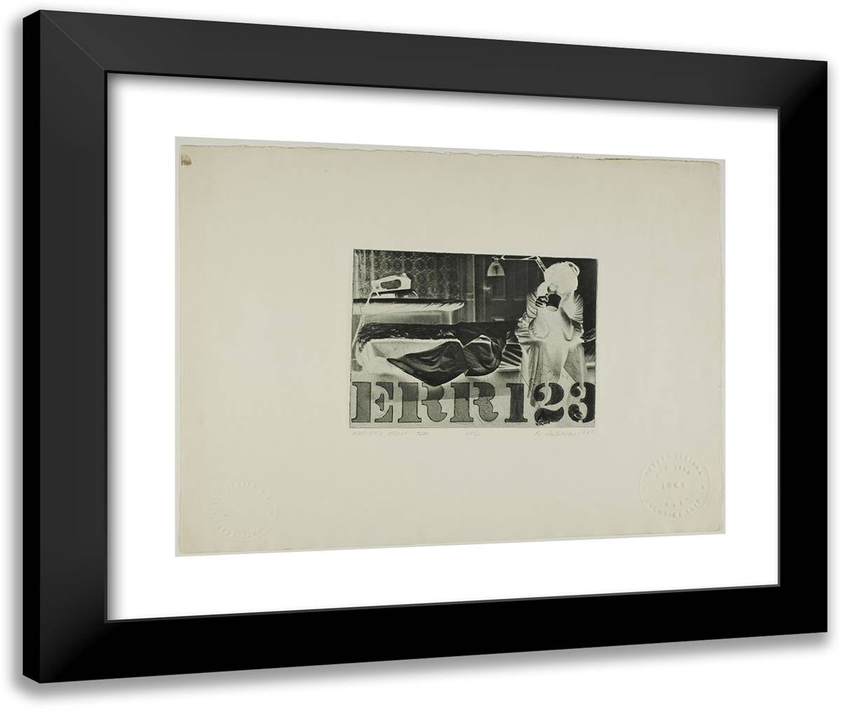 Err 24x20 Black Modern Wood Framed Art Print Poster by Indiana, Robert