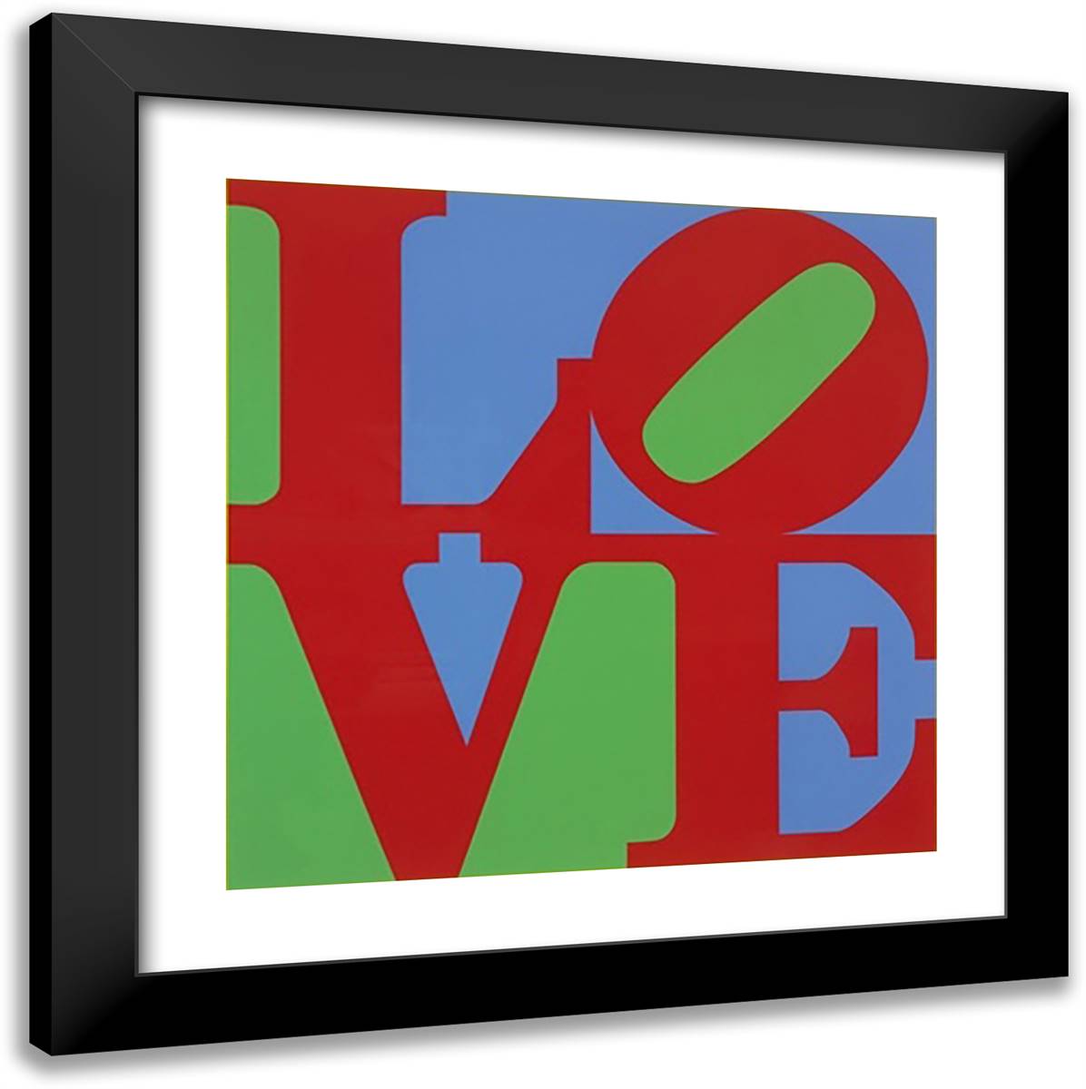 Heliotherapy Love 20x20 Black Modern Wood Framed Art Print Poster by Indiana, Robert