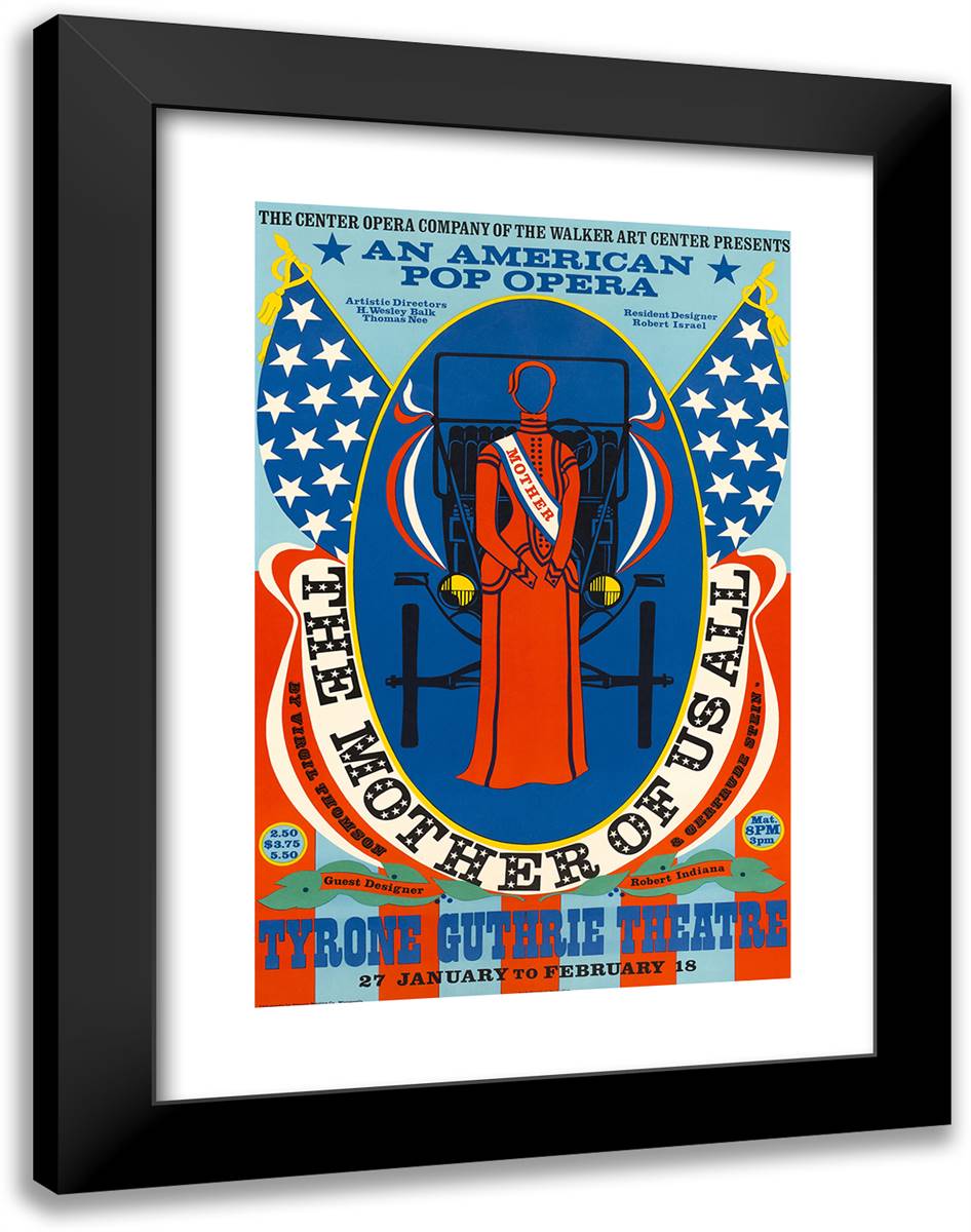Mother of Us All 18x24 Black Modern Wood Framed Art Print Poster by Indiana, Robert