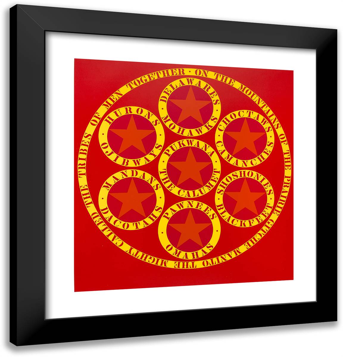The Calumet, from Decade 20x21 Black Modern Wood Framed Art Print Poster by Indiana, Robert