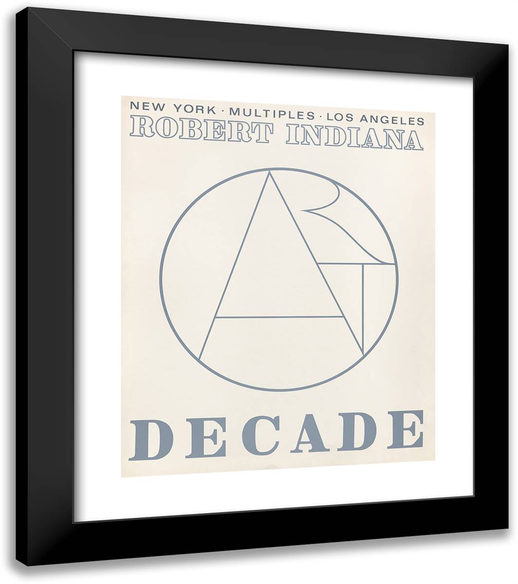 Title and Colophon Pages, from Decade 20x23 Black Modern Wood Framed Art Print Poster by Indiana, Robert