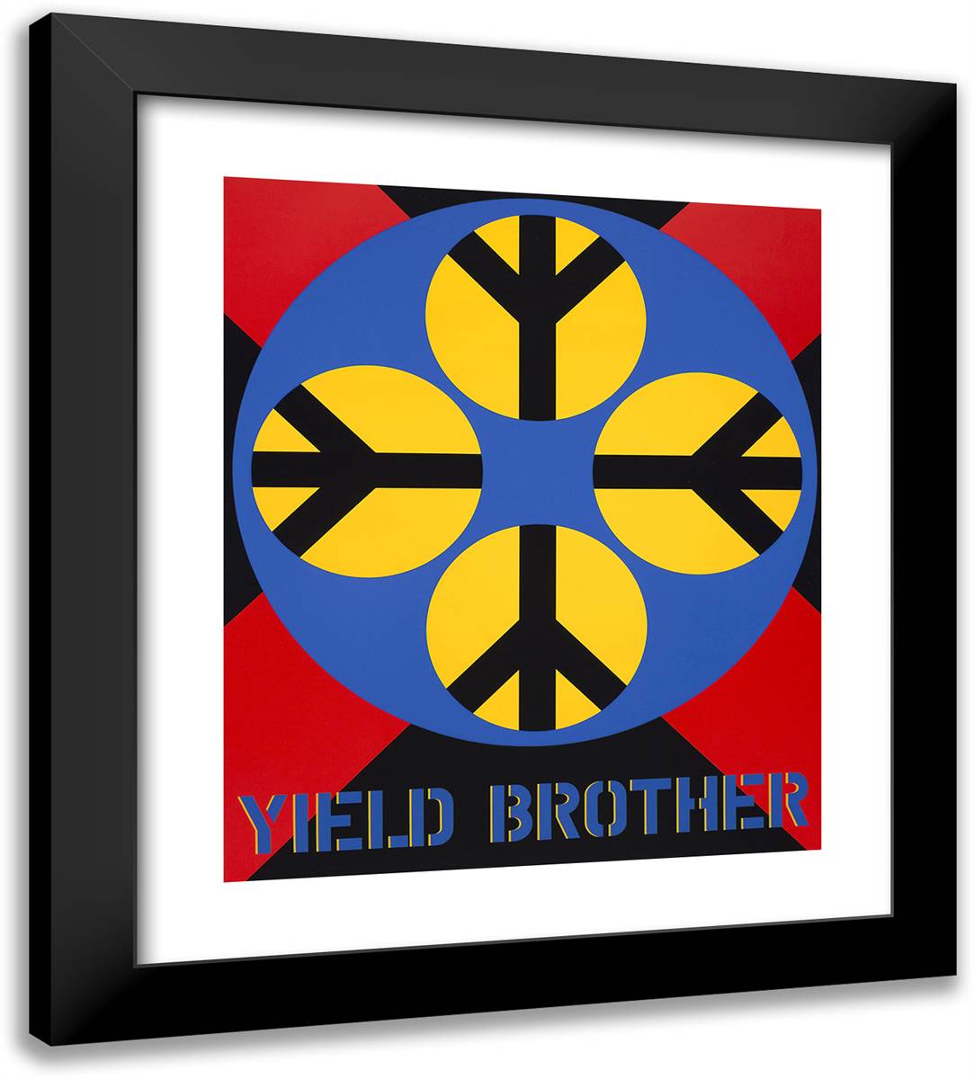 Yield Brother, from Decade 20x22 Black Modern Wood Framed Art Print Poster by Indiana, Robert
