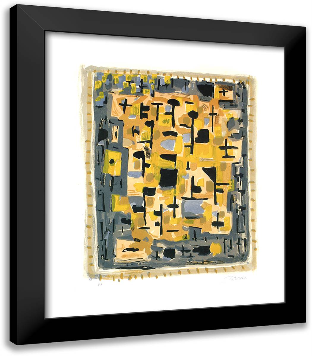 October 20x23 Black Modern Wood Framed Art Print Poster by Bissiere, Roger