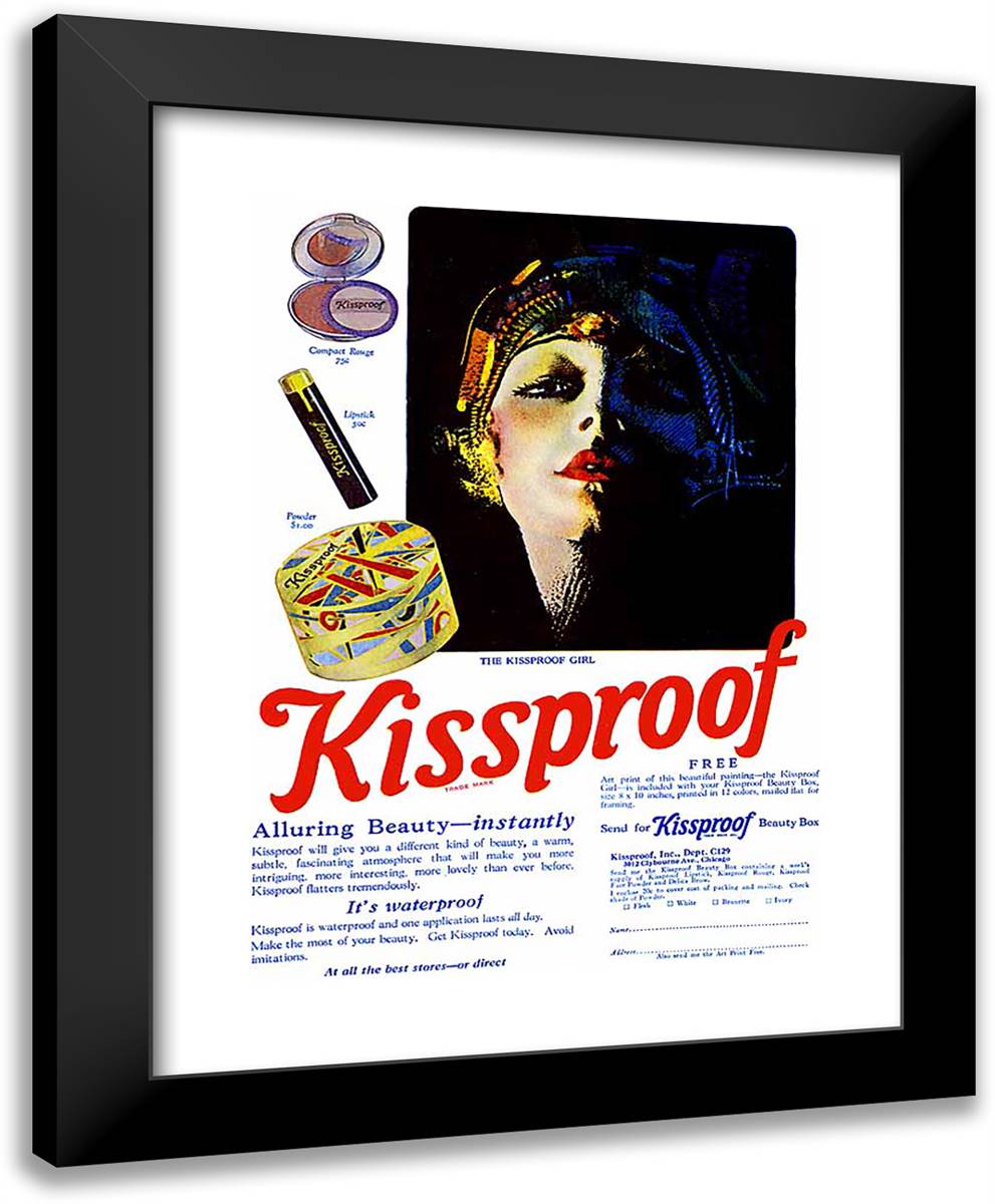 Kissproof 19x24 Black Modern Wood Framed Art Print Poster by Armstrong, Rolf