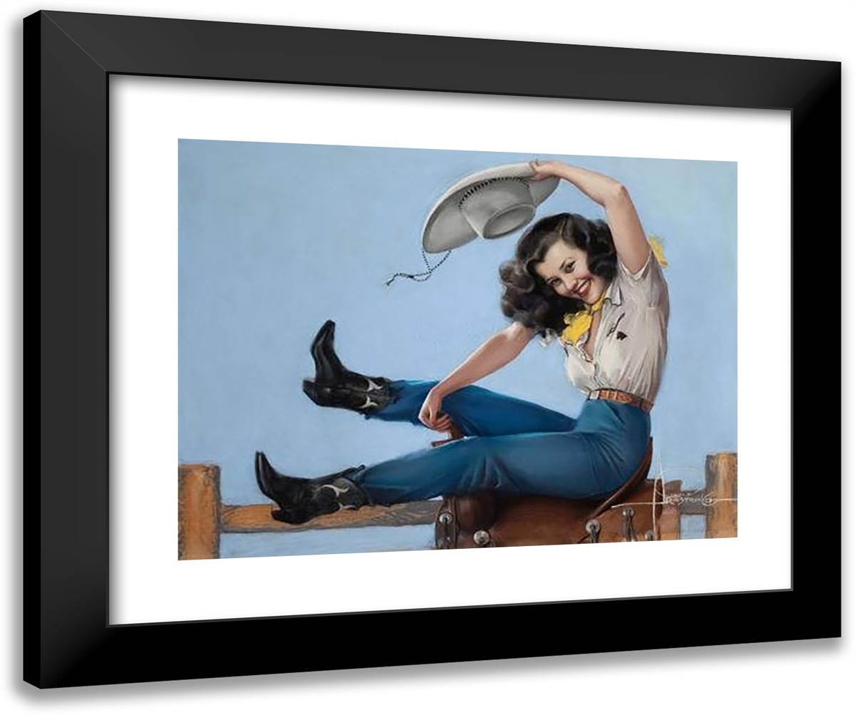 Ridin' High 24x20 Black Modern Wood Framed Art Print Poster by Armstrong, Rolf