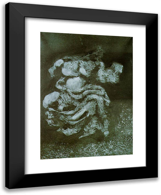 A Fate of the Parthenon 19x24 Black Modern Wood Framed Art Print Poster by Dali, Salvador